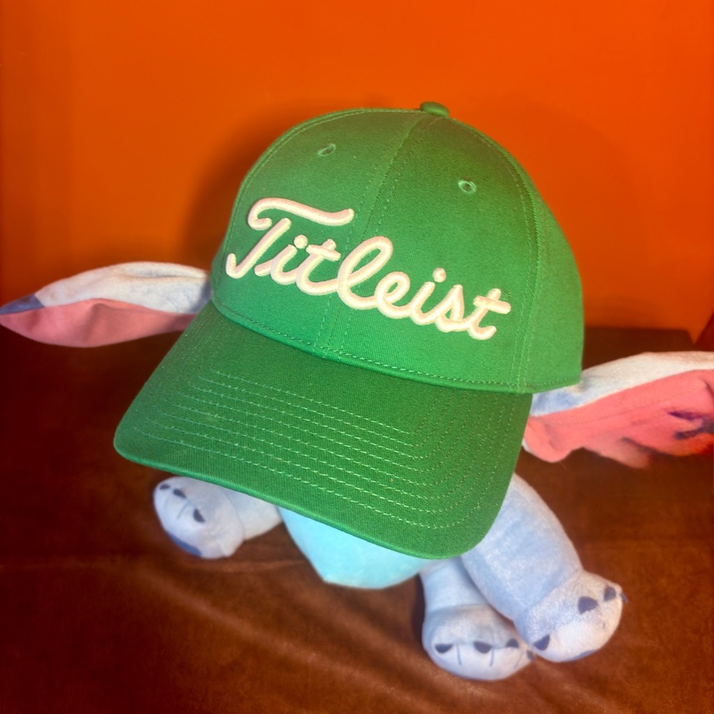 ⛳️Titleist Green Script Logo Baseball Cap Tour Cap